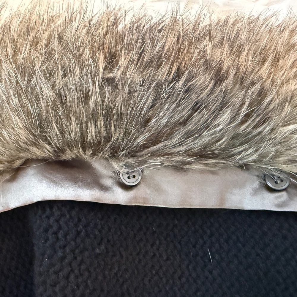 Cynthia Rowley Black Coat with Faux Fur Collar - Picture 8 of 11